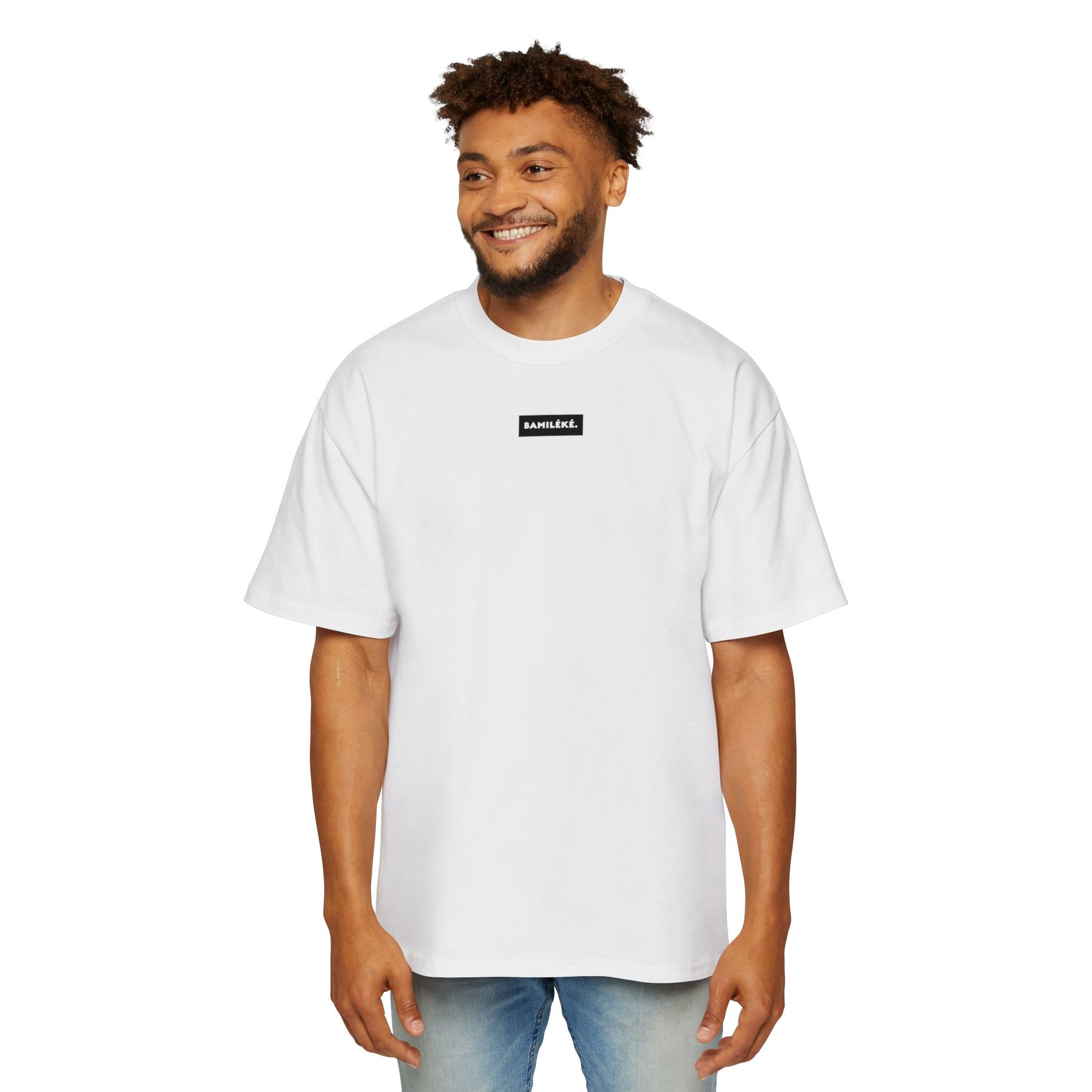 Bamileke/ Culture / Pride / Modern - Black label design Men's Heavy Oversized Tee - A Modern Celebration of Heritage