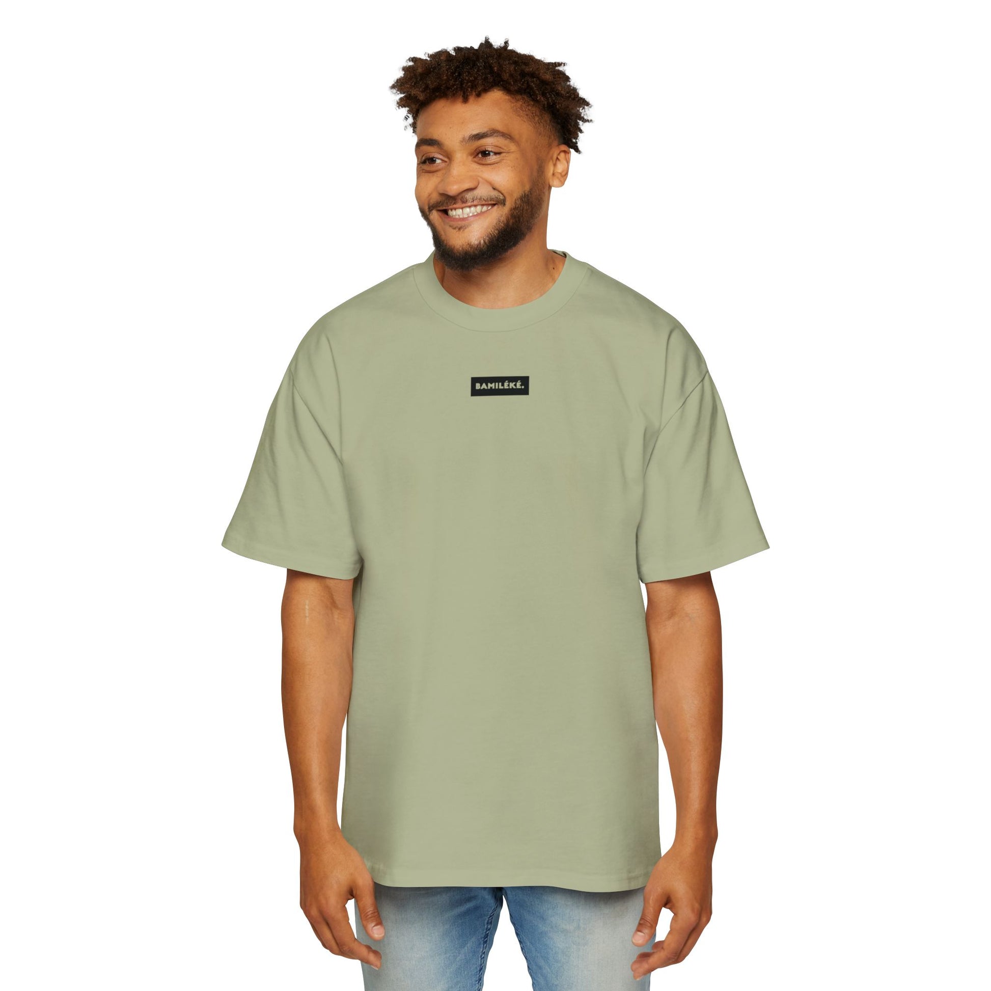 Bamileke/ Culture / Pride / Modern - Black label design Men's Heavy Oversized Tee - A Modern Celebration of Heritage