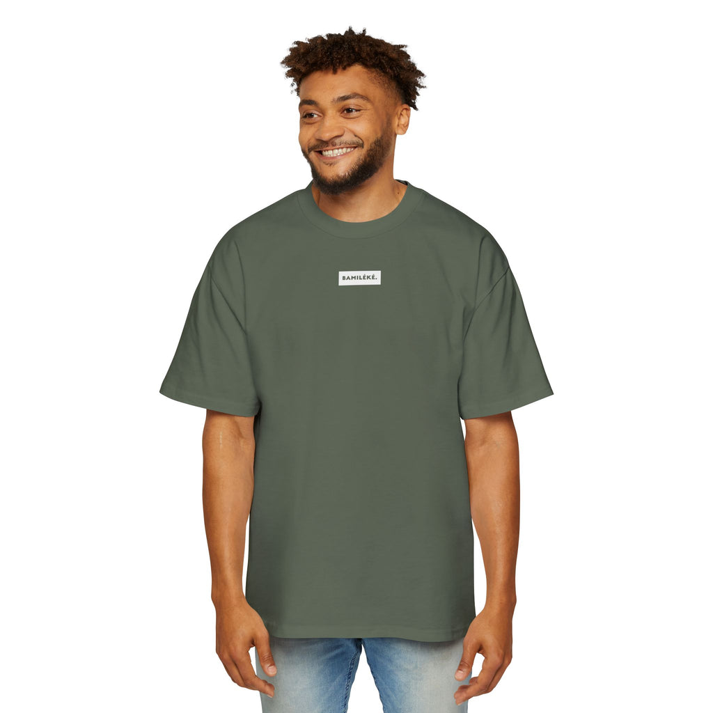 Bamileke/ Culture / Pride / white label design Modern Men's Heavy Oversized Tee - A Modern Celebration of Heritage