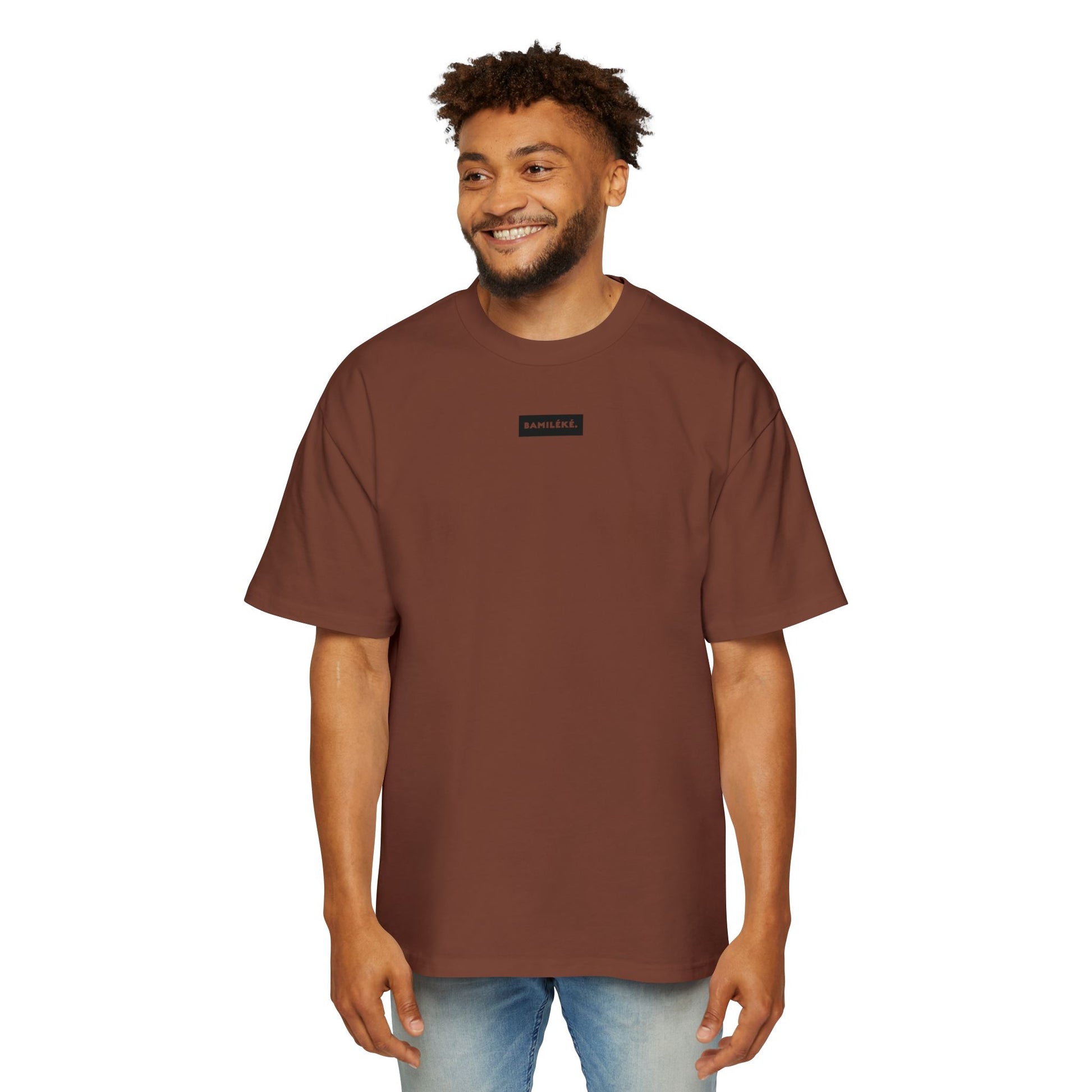 Bamileke/ Culture / Pride / Modern - Black label design Men's Heavy Oversized Tee - A Modern Celebration of Heritage
