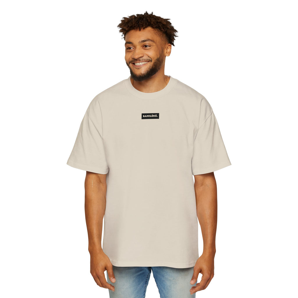 Bamileke/ Culture / Pride / Modern - Black label design Men's Heavy Oversized Tee - A Modern Celebration of Heritage