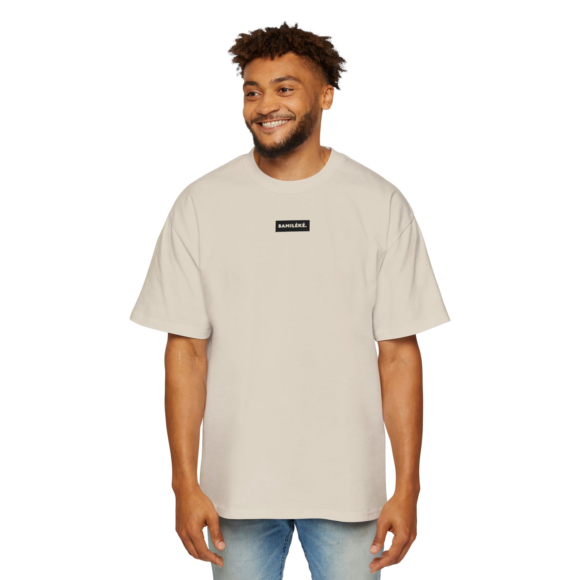 Bamileke/ Culture / Pride / Modern - Black label design Men's Heavy Oversized Tee - A Modern Celebration of Heritage