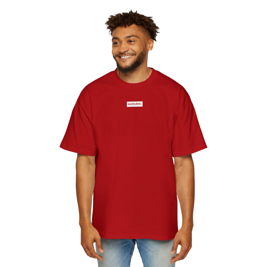 Bamileke/ Culture / Pride / white label design Modern Men's Heavy Oversized Tee - A Modern Celebration of Heritage