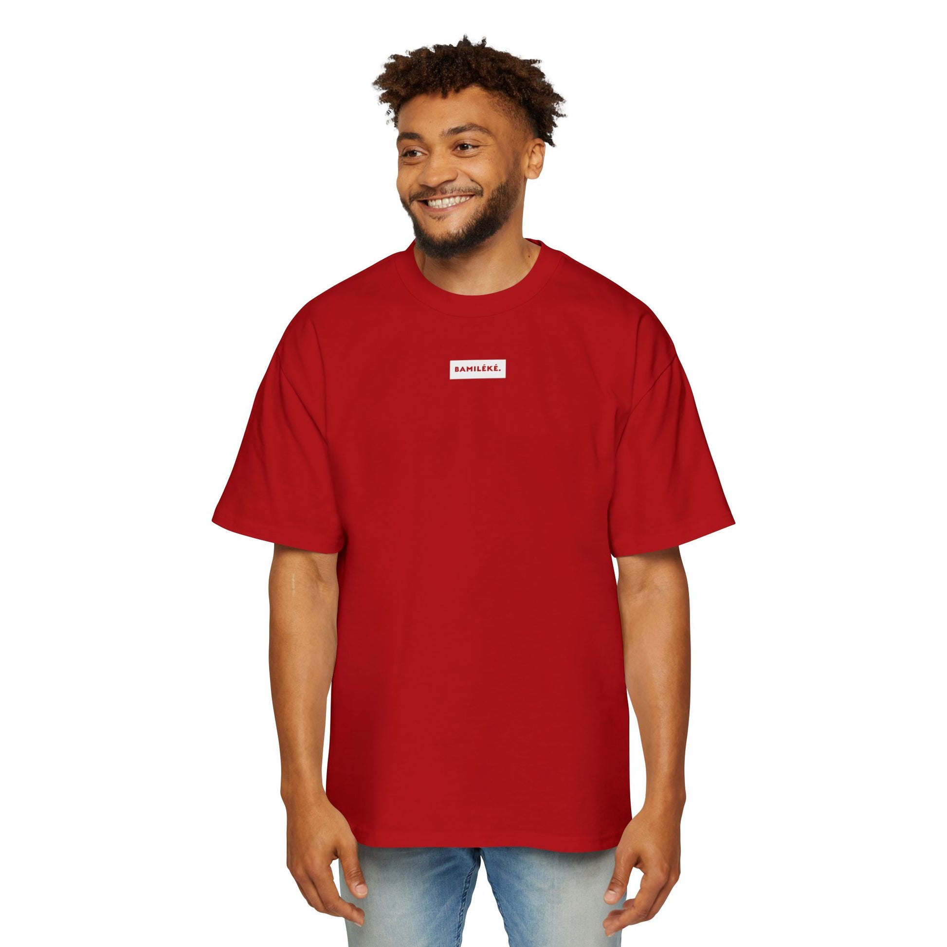Bamileke/ Culture / Pride / white label design Modern Men's Heavy Oversized Tee - A Modern Celebration of Heritage
