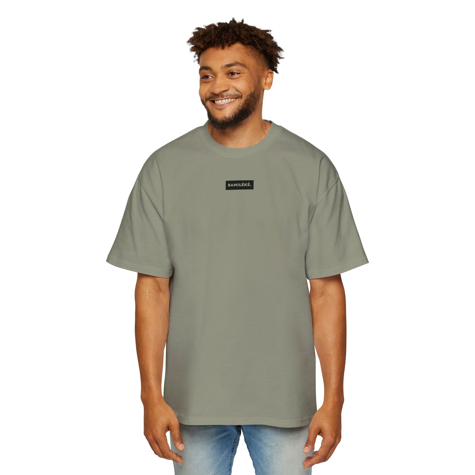 Bamileke/ Culture / Pride / Modern - Black label design Men's Heavy Oversized Tee - A Modern Celebration of Heritage