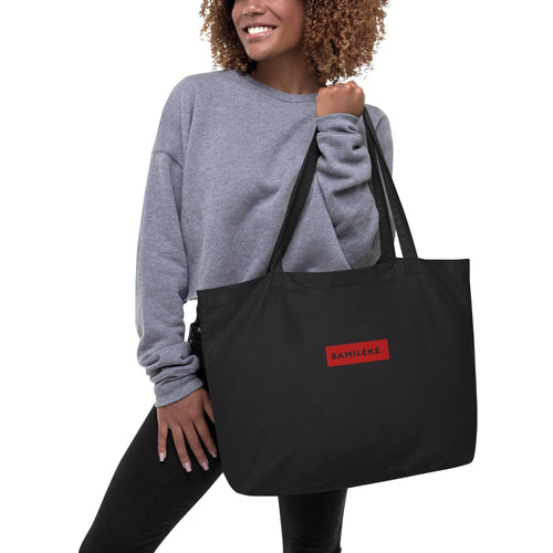 Bamileke Cameroon Pride Large Organic Tote Bag: African Culture Eco-Friendly Colorful Minimalist Shopping Carryall
